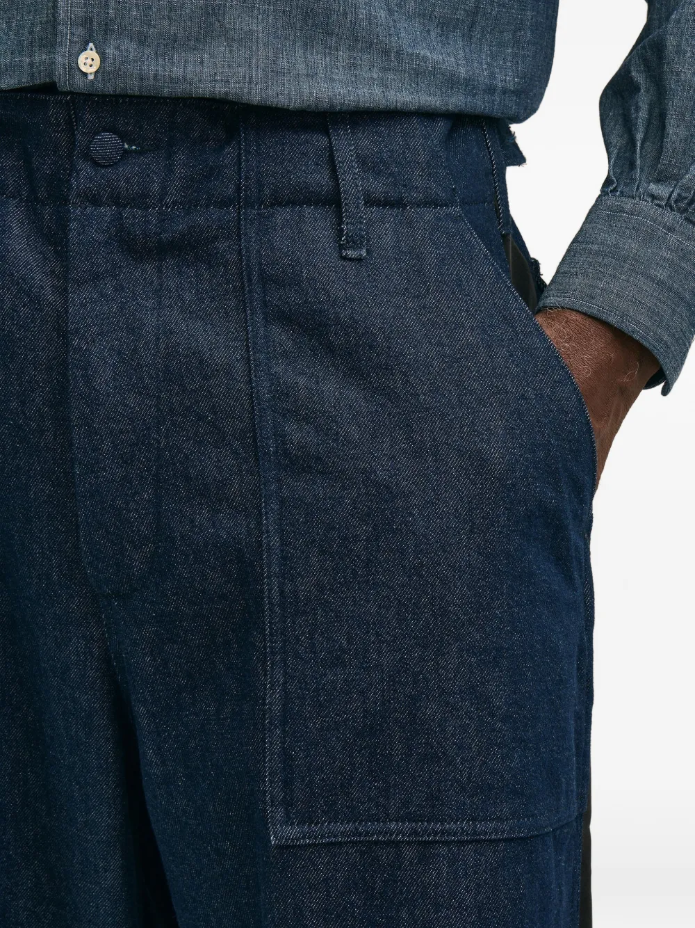 Brooks Brothers x Engineered Garments Wide Fatigue broek Blauw