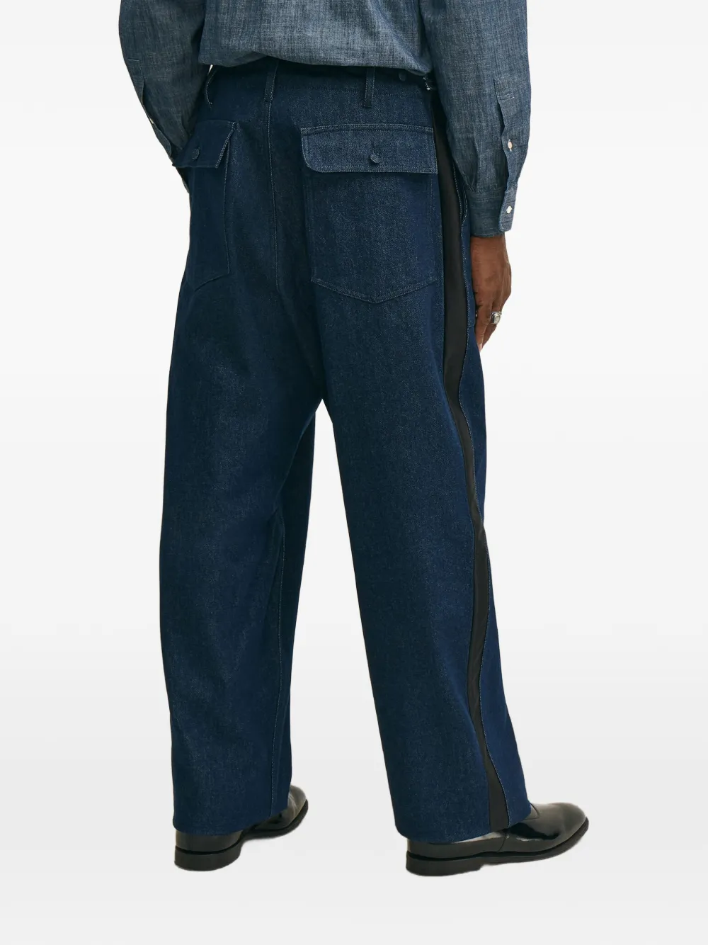 Brooks Brothers x Engineered Garments Wide Fatigue broek Blauw
