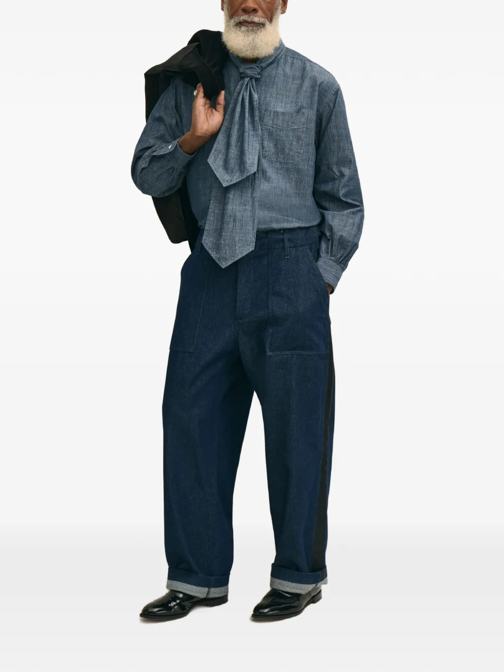 Brooks Brothers x Engineered Garments Wide Fatigue broek Blauw