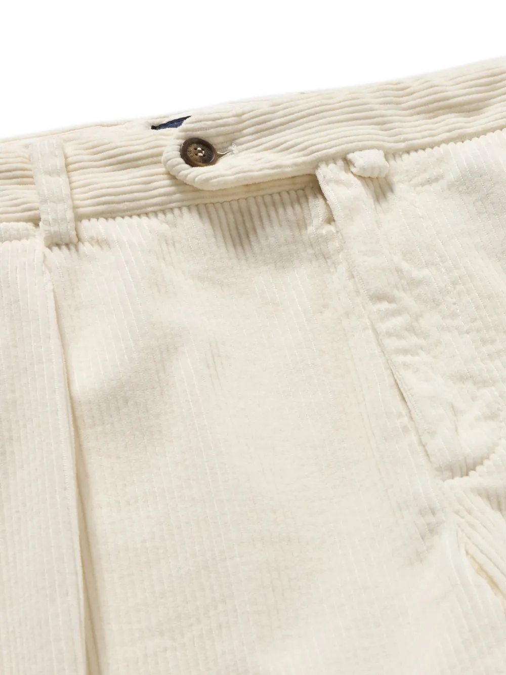 Brooks Brothers pleated-front corduroy trousers - Wit