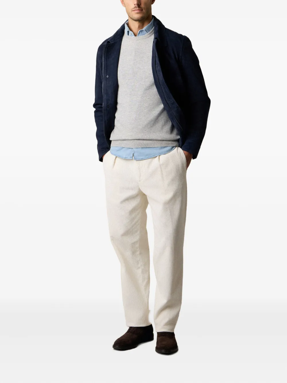 Brooks Brothers pleated-front corduroy trousers | Regular-Fit & Straight Leg Pants | Image 2