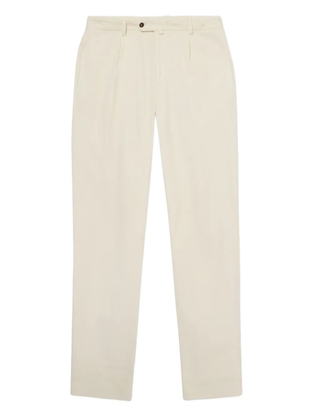 Brooks Brothers pleated-front corduroy trousers | White | Image 1