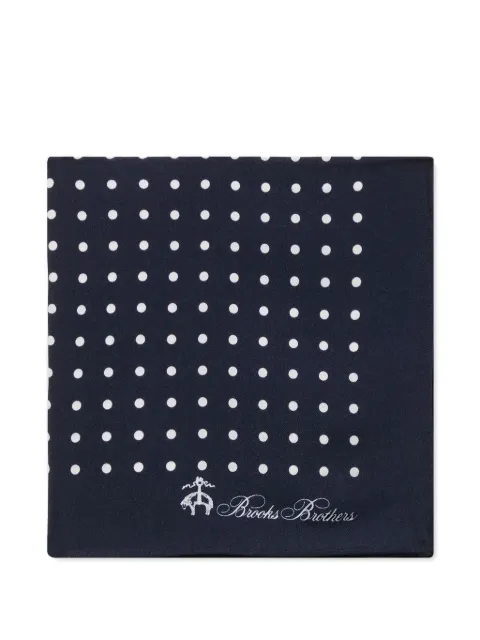 Brooks Brothers lommetørklæde i silke med polkaprikker