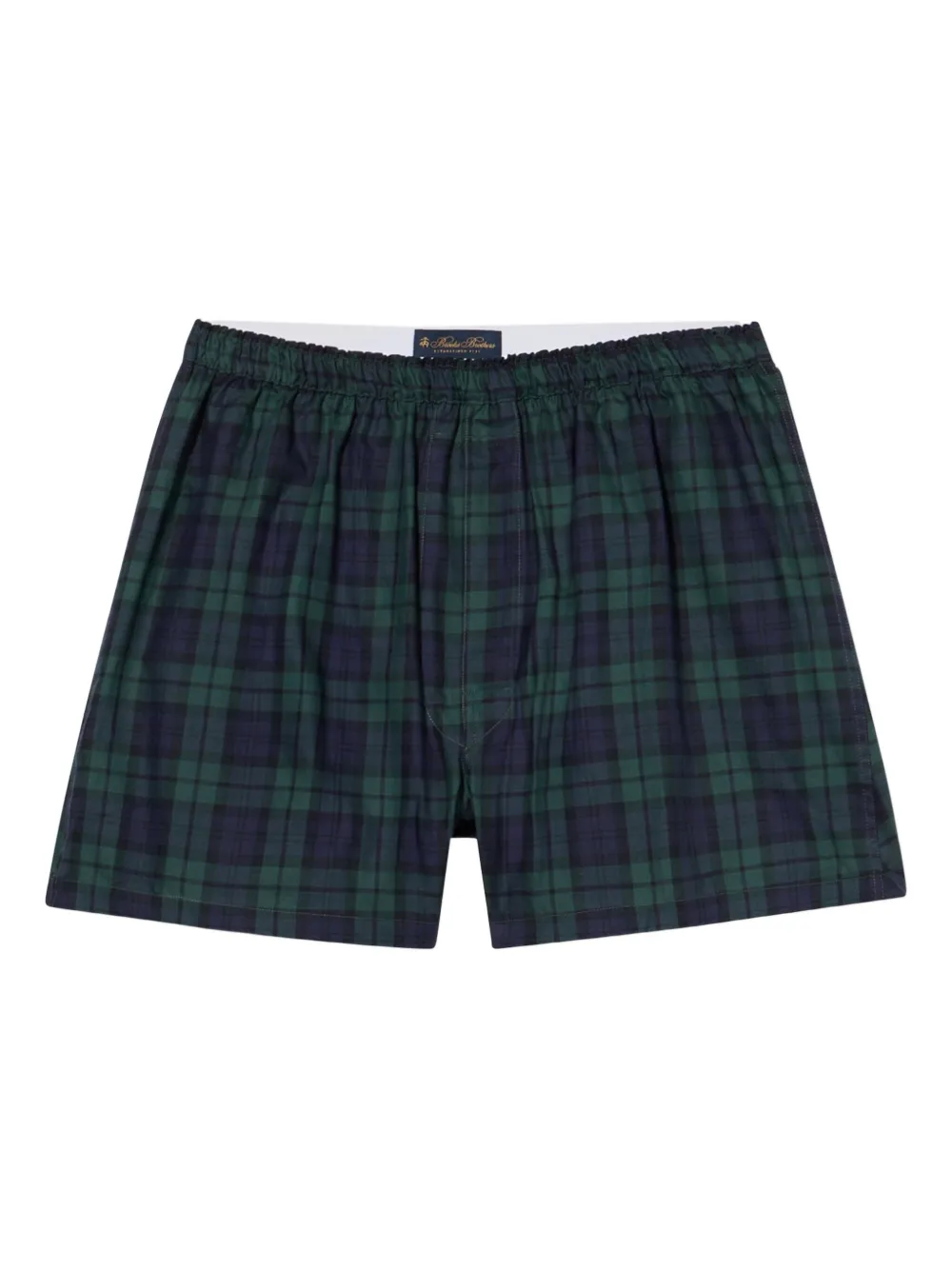 Brooks Brothers Boxer in cotone a quadri - Verde