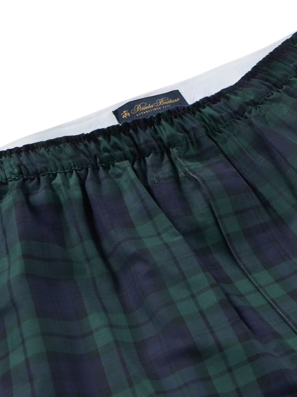 Brooks Brothers Katoenen boxershorts met tartan-ruit Groen