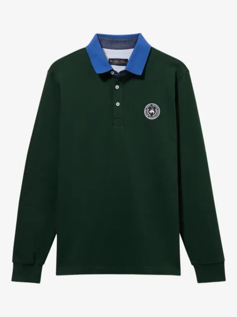Brooks Brothers logo-patch polo shirt