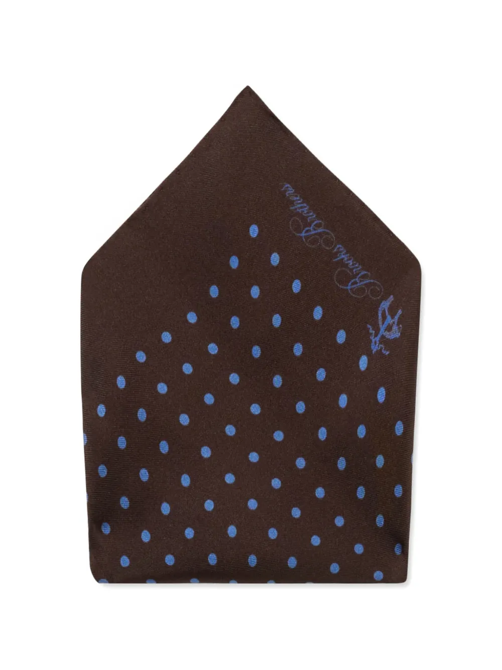  Brooks Brothers Polka Dot Silk Pochette - Brown 