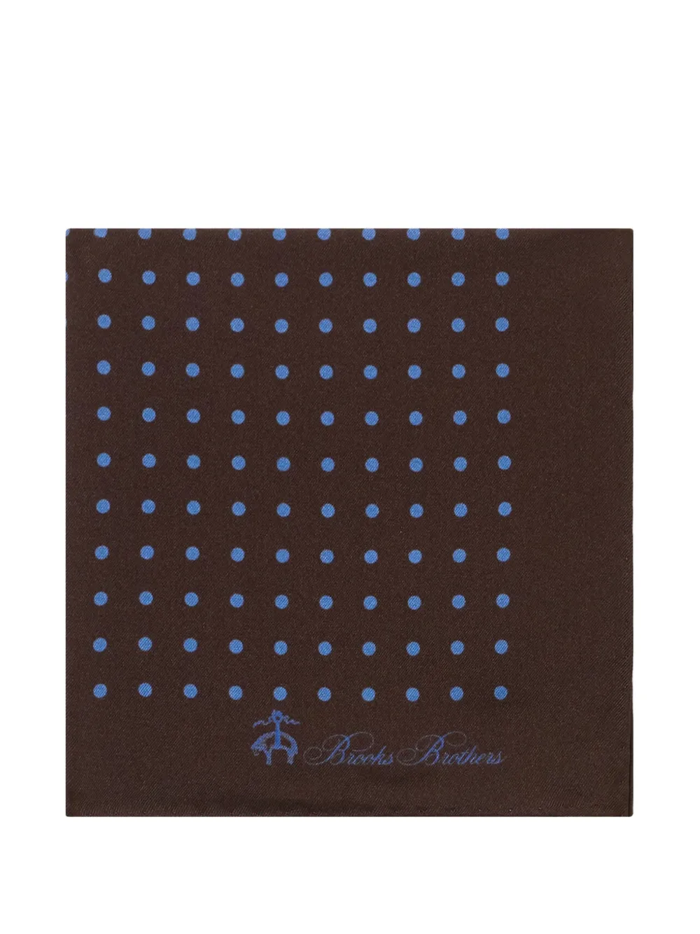 Brooks Brothers Fazzoletto da taschino a pois - Marrone