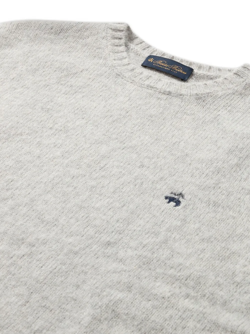 Brooks Brothers Trui van Shetlandwol met ronde hals - Grijs