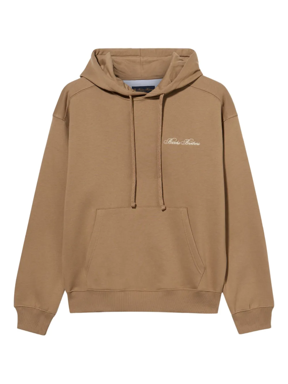 Brooks Brothers embroidered-logo cotton hoodie - Marrone