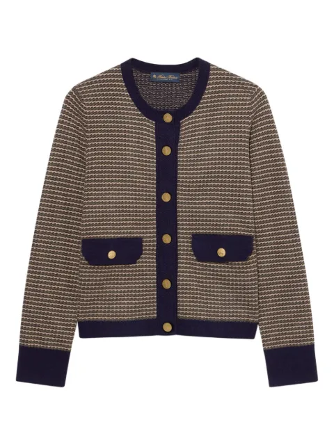 Brooks Brothers jacquard pocket cardigan