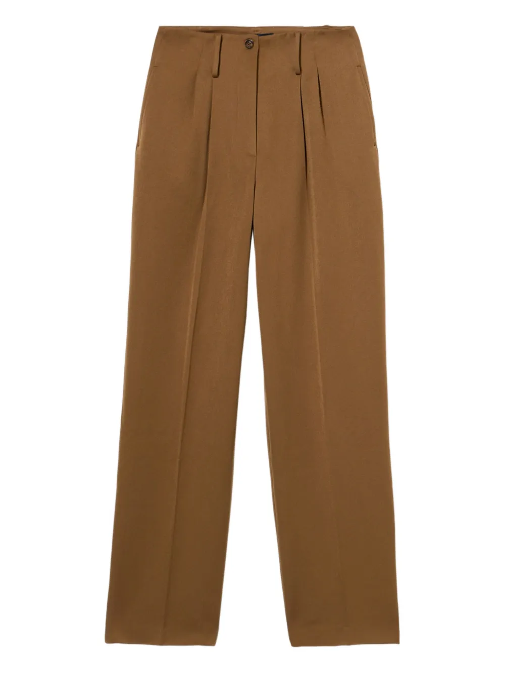 Brooks Brothers wide-leg pleated trousers - Marrone