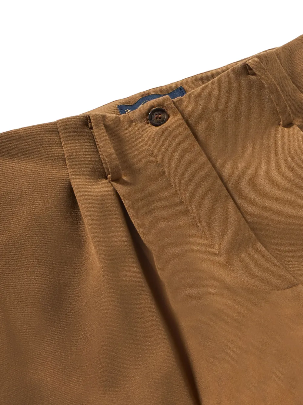 Brooks Brothers Plooibroek met wijde pijpen - Bruin