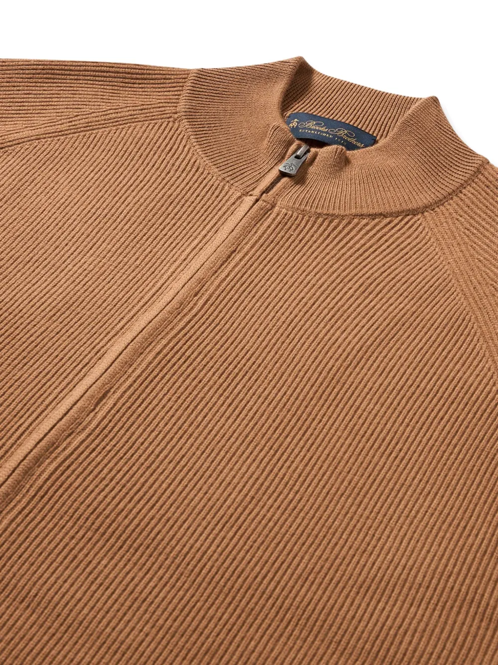Brooks Brothers zip-up wool cardigan - Bruin