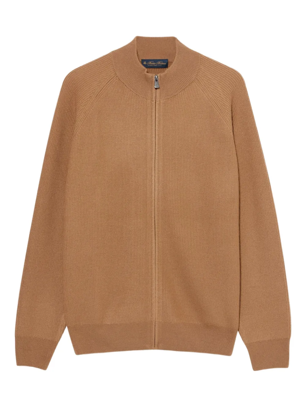 Brooks Brothers zip-up wool cardigan | Brown | Image 1