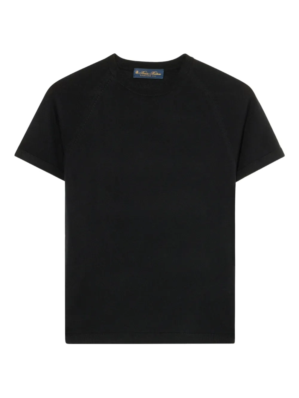 Brooks Brothers Top girocollo a maniche corte - Nero