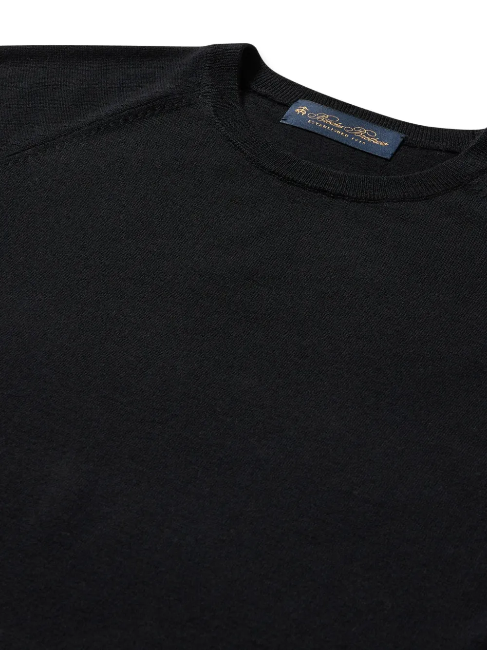 Brooks Brothers T-shirt met ronde hals en korte mouwen - Zwart