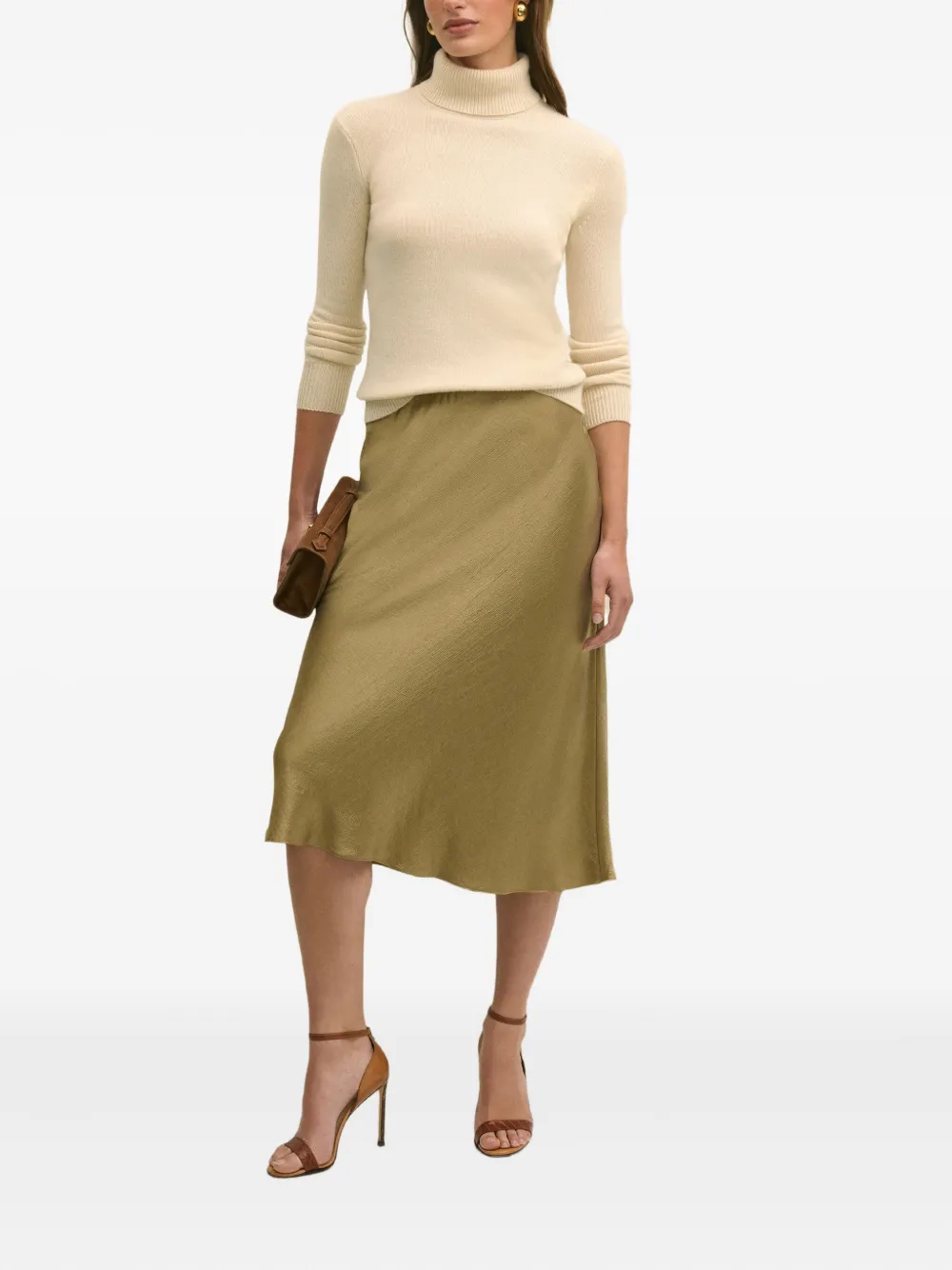 Brooks Brothers A-lijn midi-rok - Goud