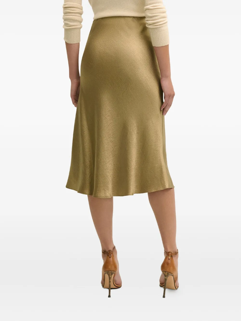  Brooks Brothers A-line Midi Skirt - Gold 
