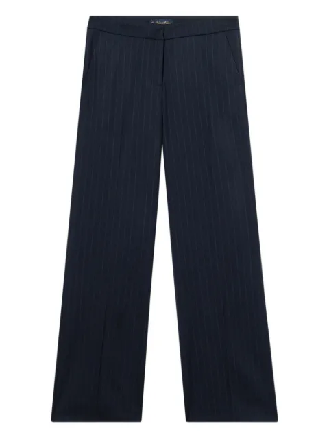 Brooks Brothers wide-leg pinstripe-print trousers