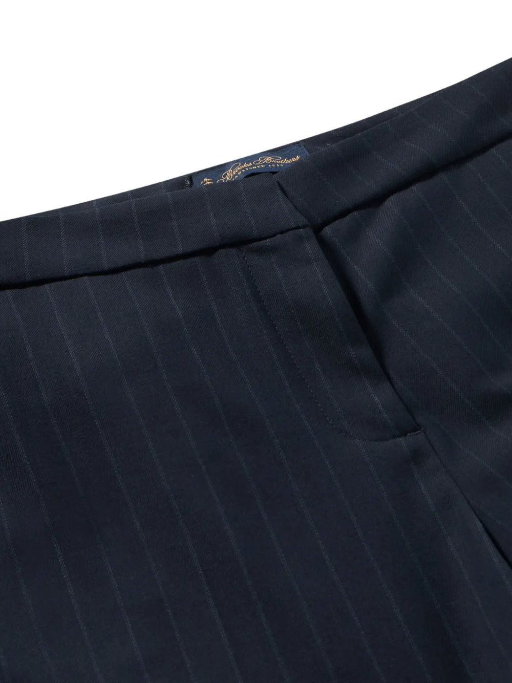 Brooks Brothers wide-leg pinstripe-print trousers - Blauw