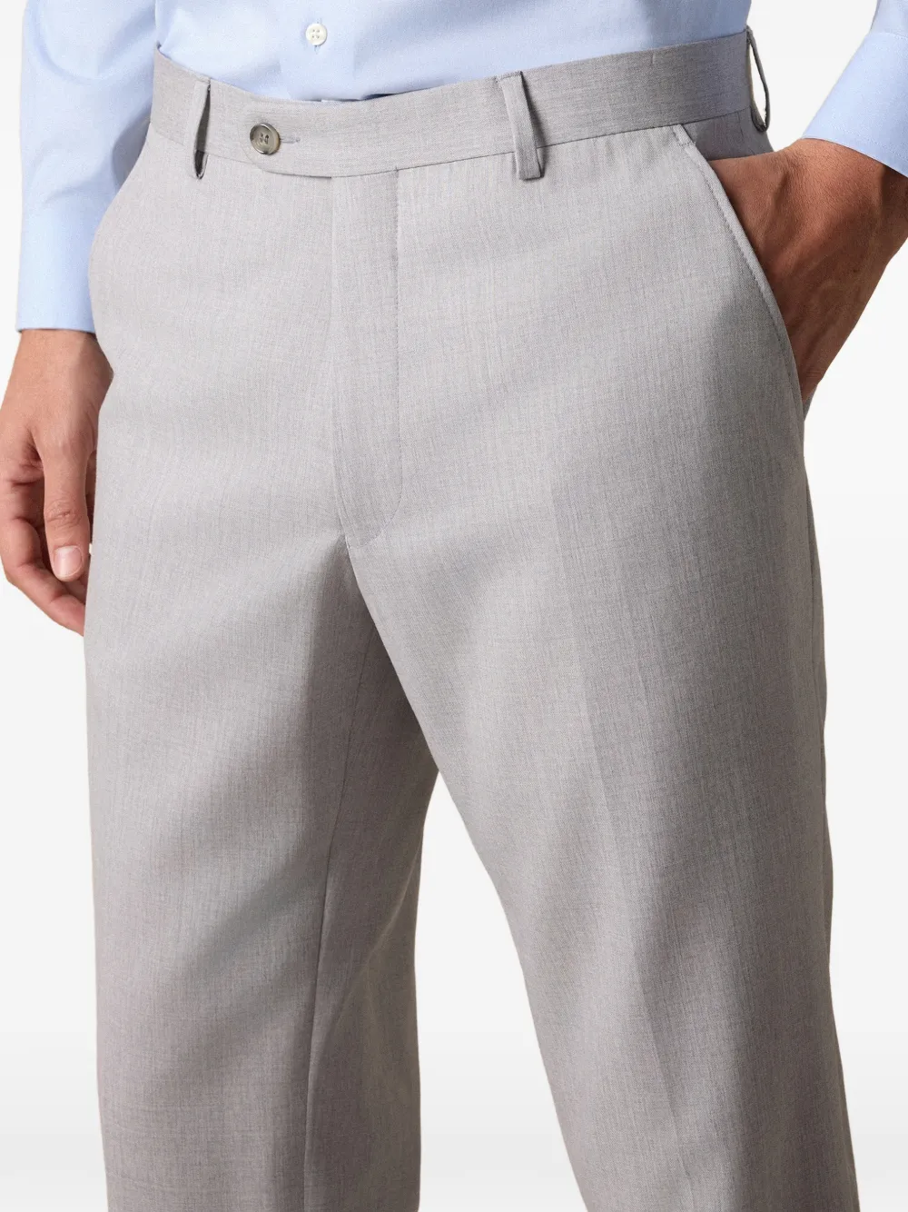 Brooks Brothers Broek van scheerwol Grijs