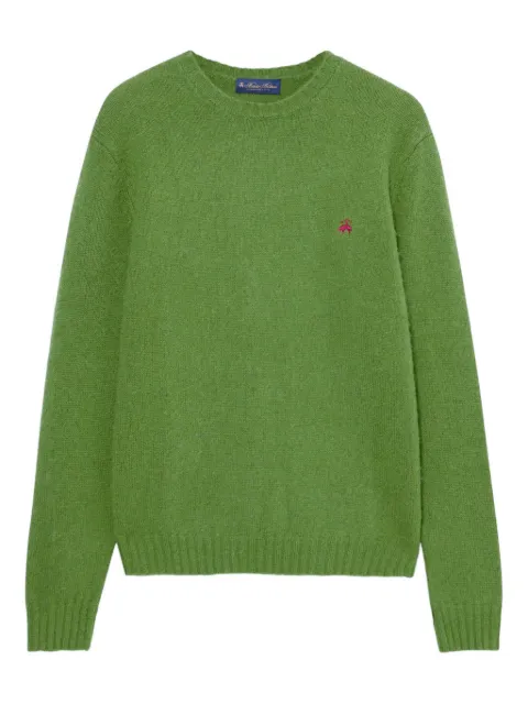 Brooks Brothers crew-neck logo-embroidered sweater