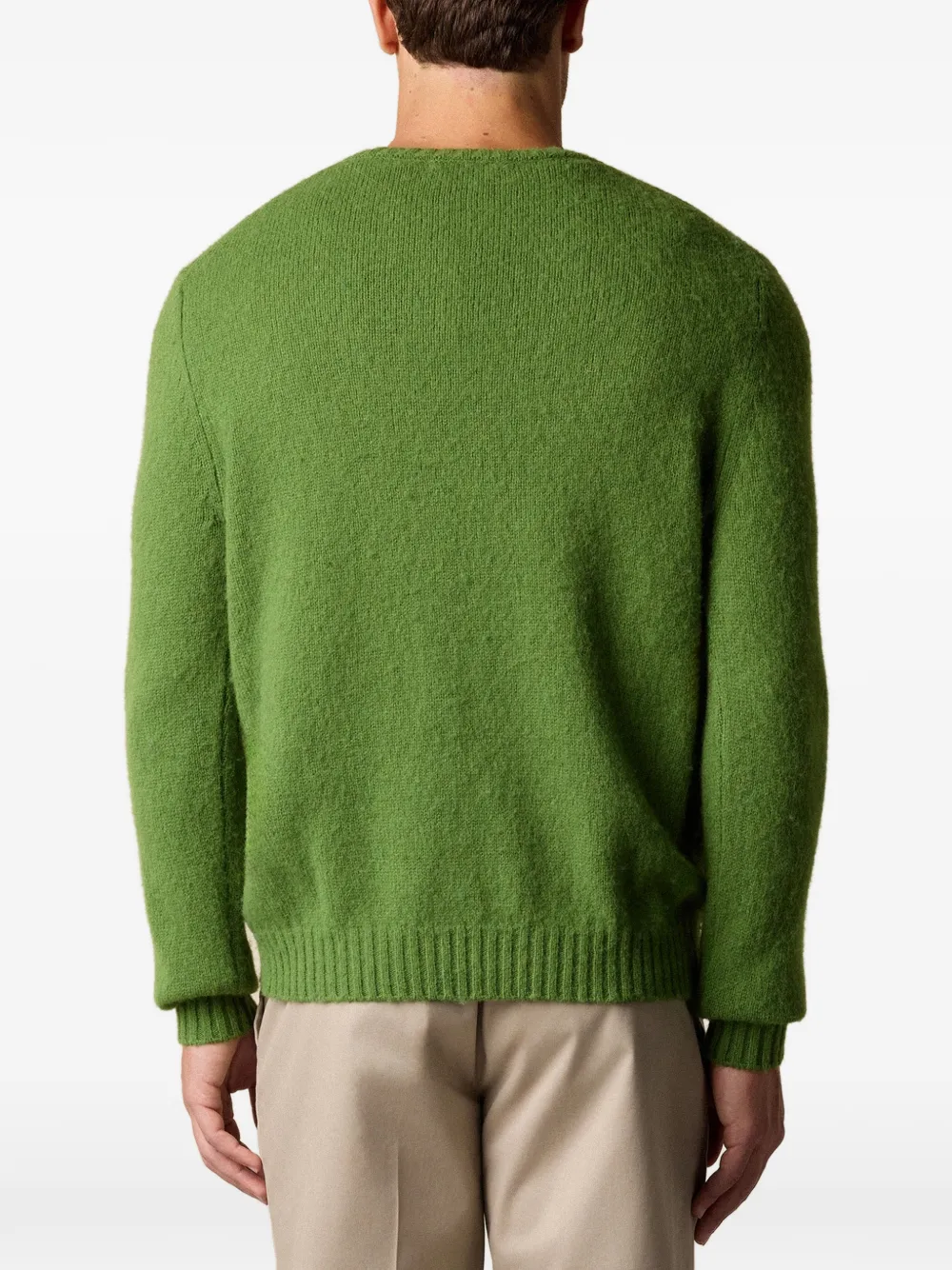 Brooks Brothers Trui van Shetlandwol met ronde hals Groen