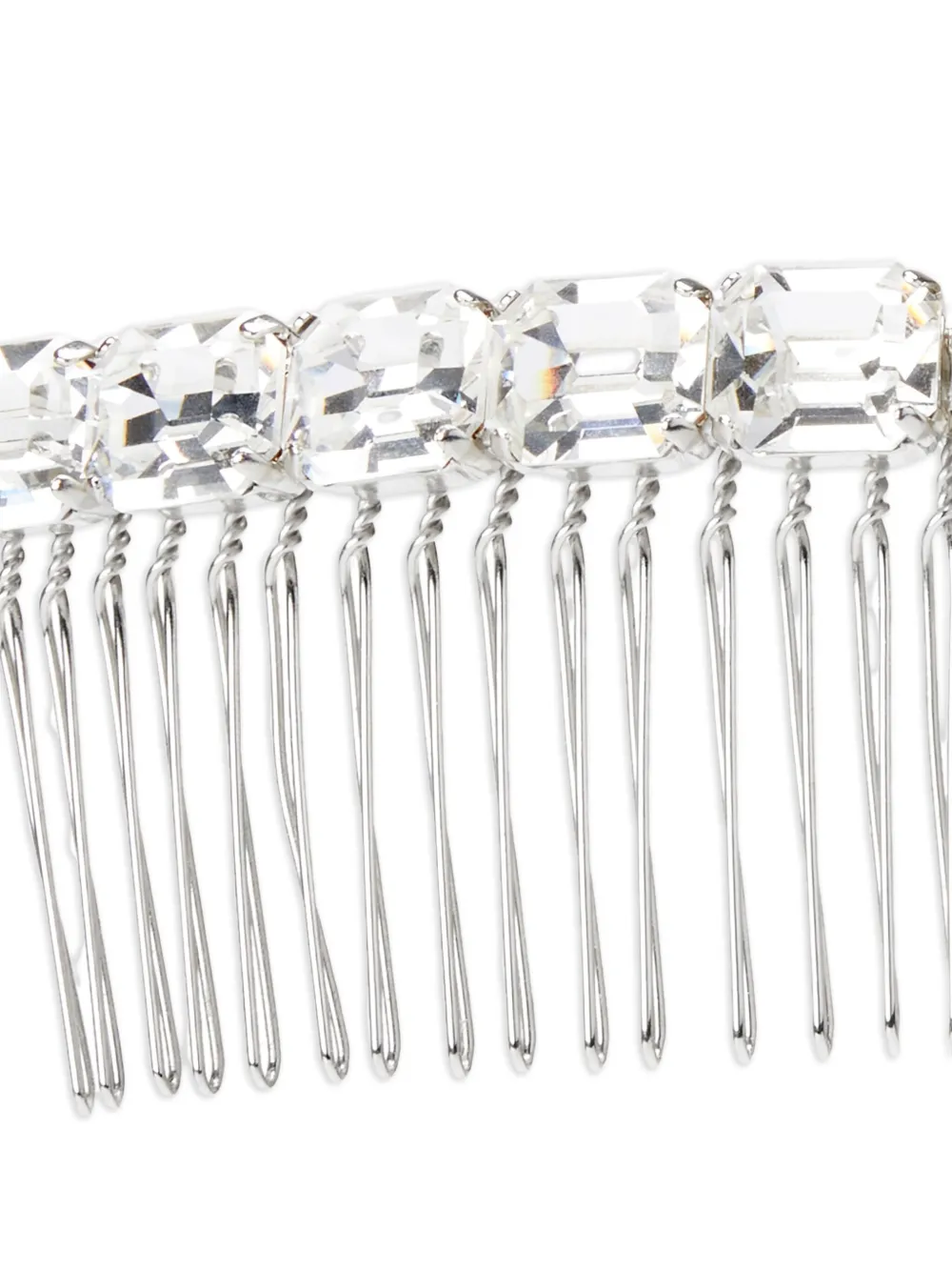 Maison Michel Crystal-embellished Hair Comb In Metallic