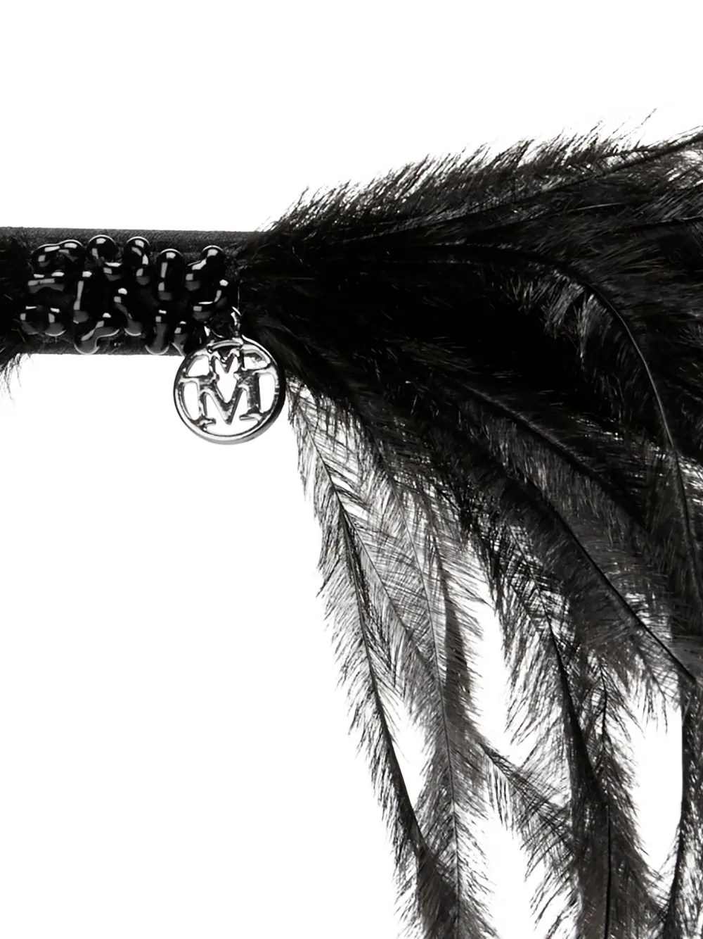 Maison Michel feather beaded hair accessory | Image 2