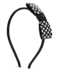 Maison Michel Mackenzie crystal-embellishment bow headband - Black