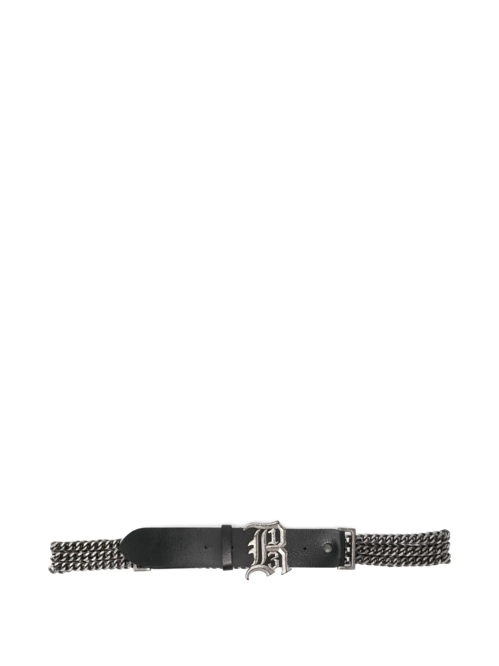 R13 chain-detail leather belt | Black | Image 1
