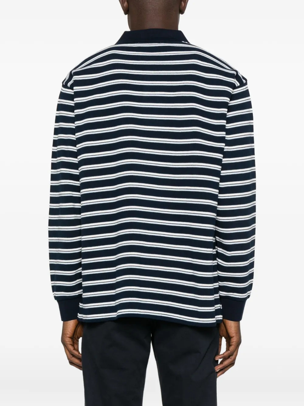 Dunst Unisex Multi Stripe Collared T-shirt In Multi