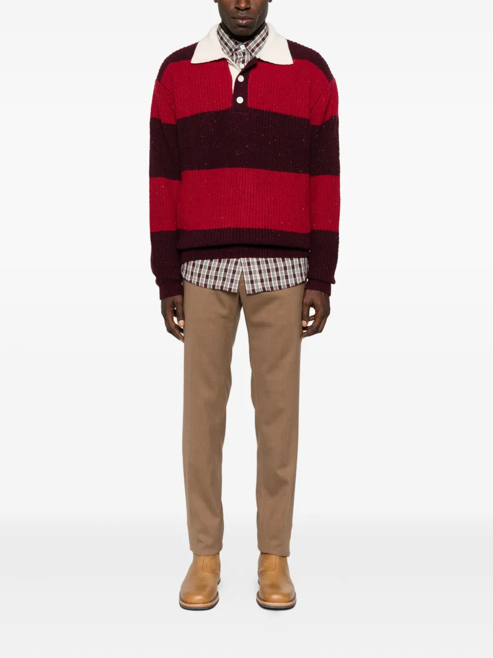 DUNST striped polo-neck sweater | Knitted Sweaters | Image 2