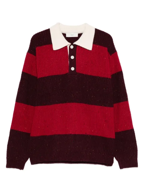DUNST striped polo-neck sweater
