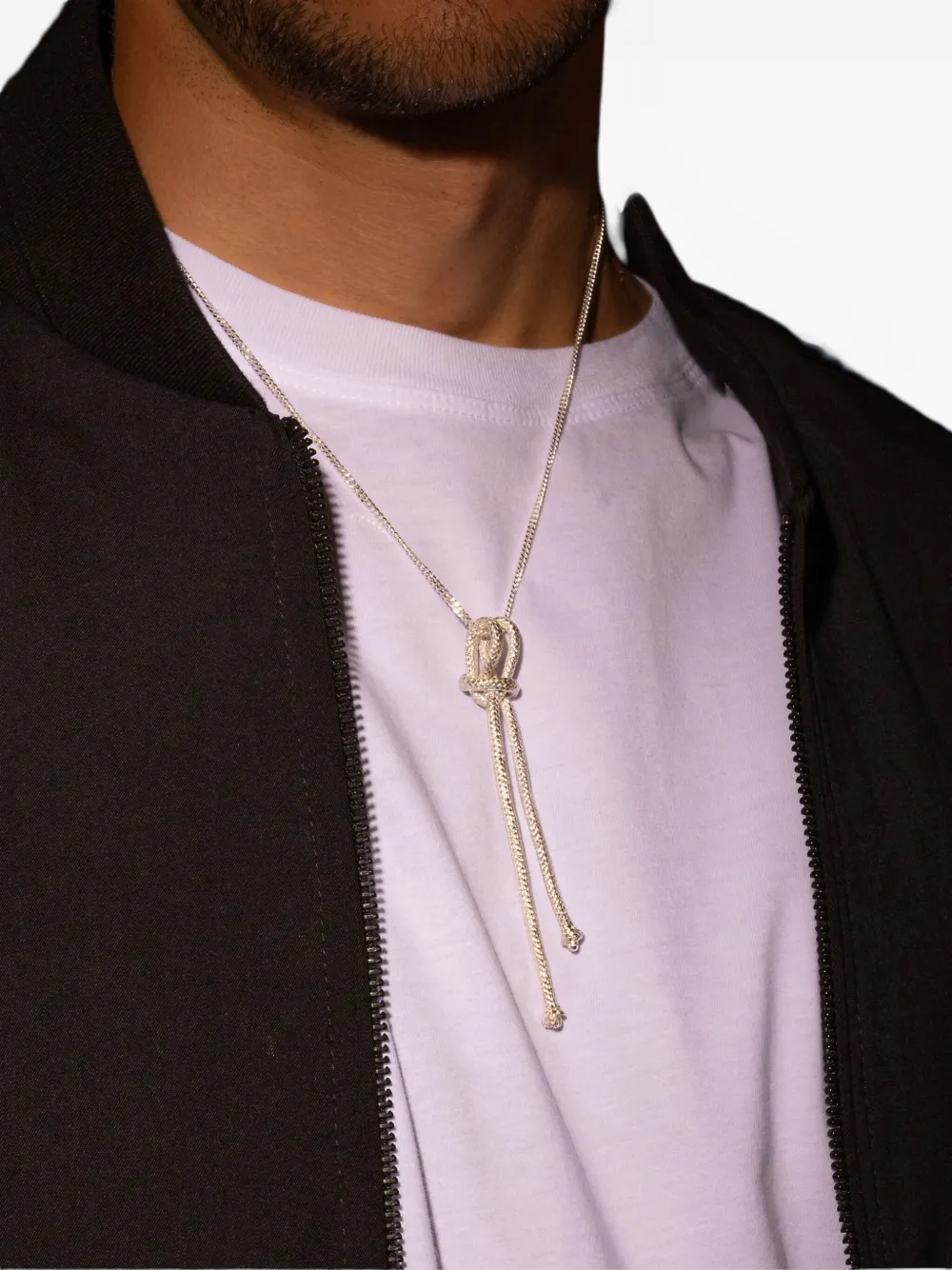 Angela Lago collier à pendentif Clove Hitch | Homme | Image 2