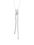 Angela Lago Clove Hitch knot pendant necklace - Silver