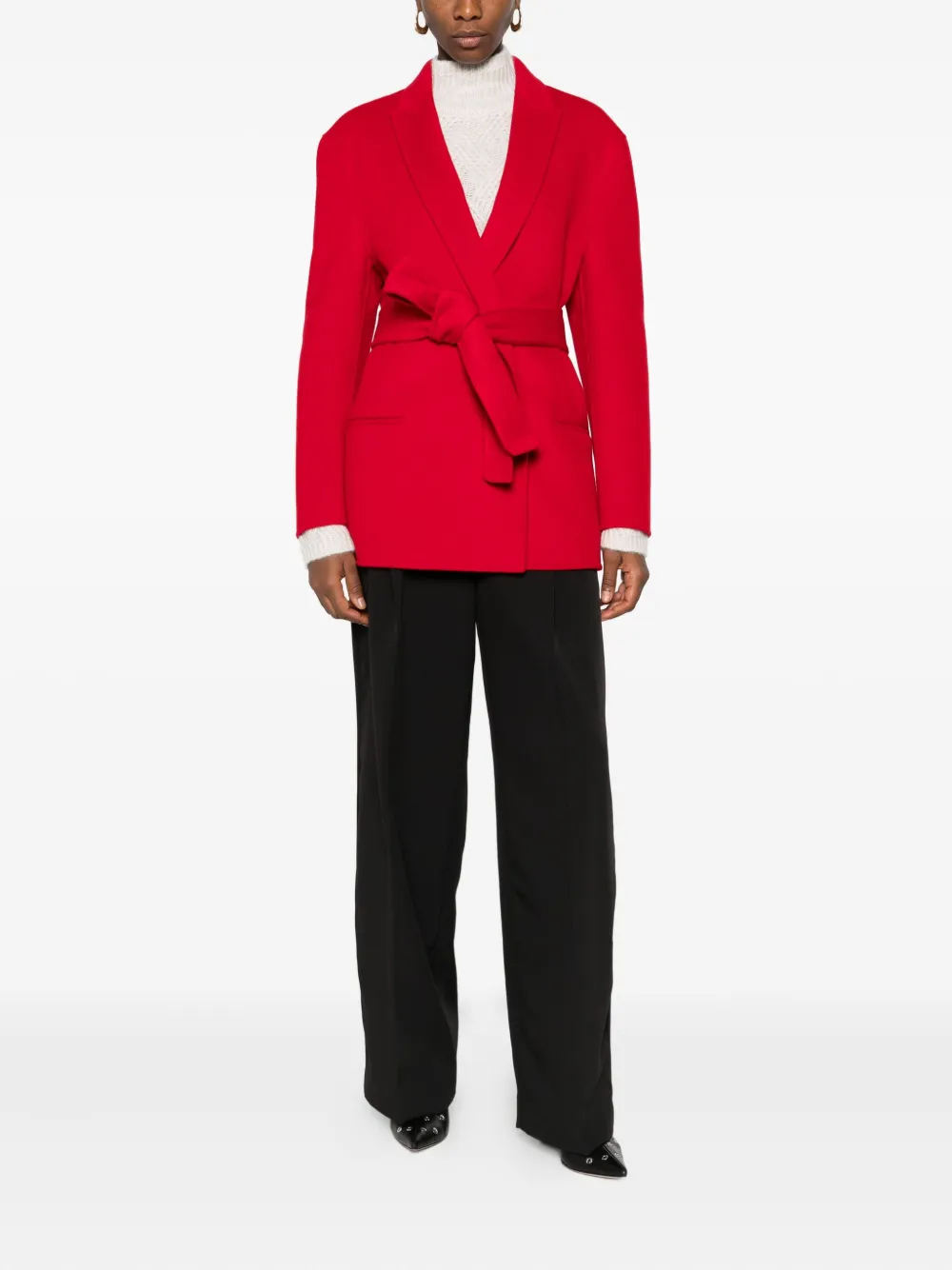 Alberta Ferretti Single-breasted Blazer In Red