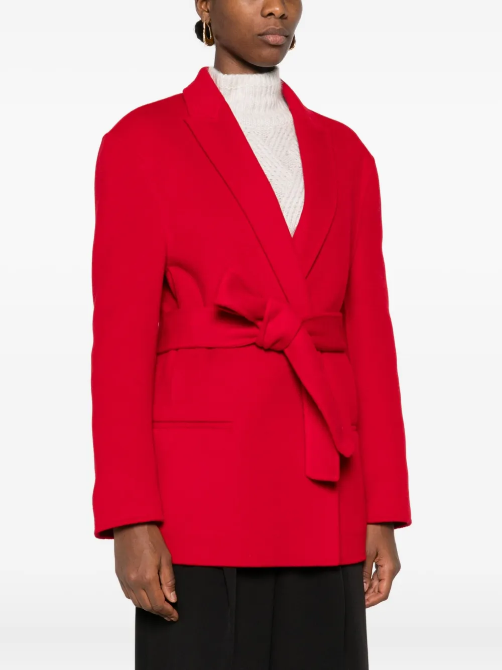 Alberta Ferretti Single-breasted Blazer In Red