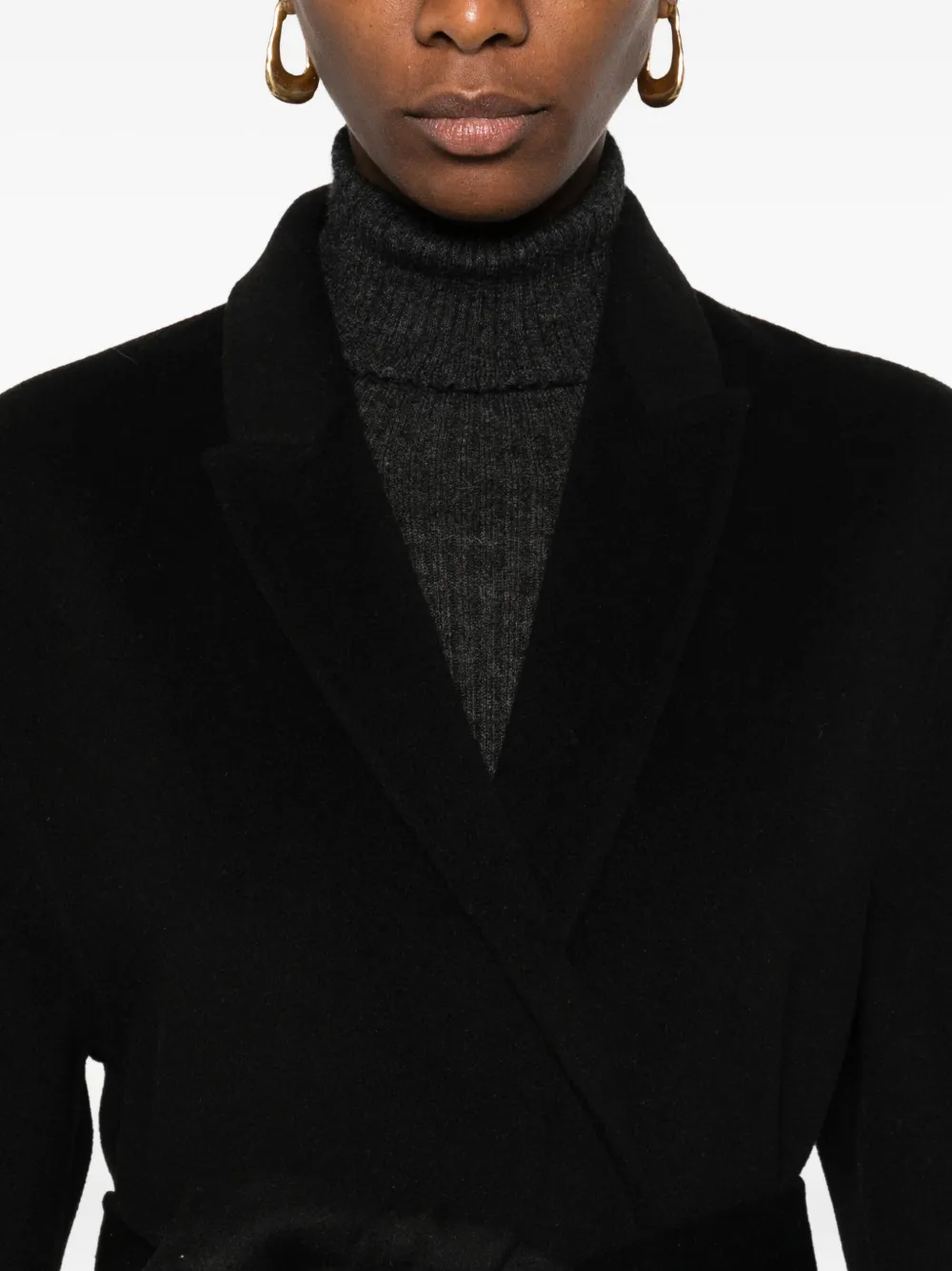 Alberta Ferretti Blazer met ceintuur Zwart