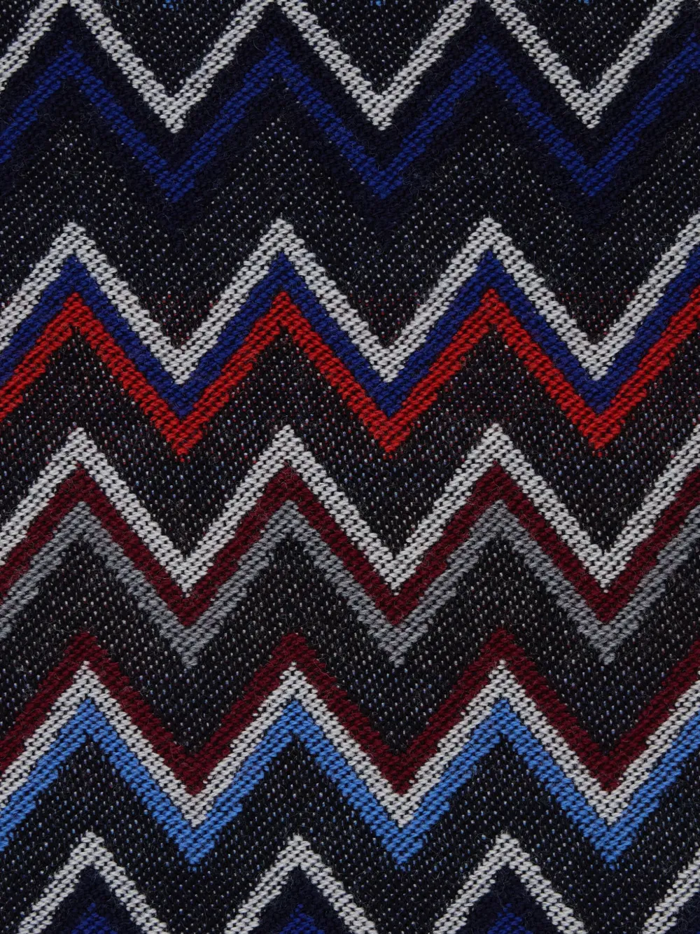 Missoni Zigzag Fringed Wool Scarf In Multi