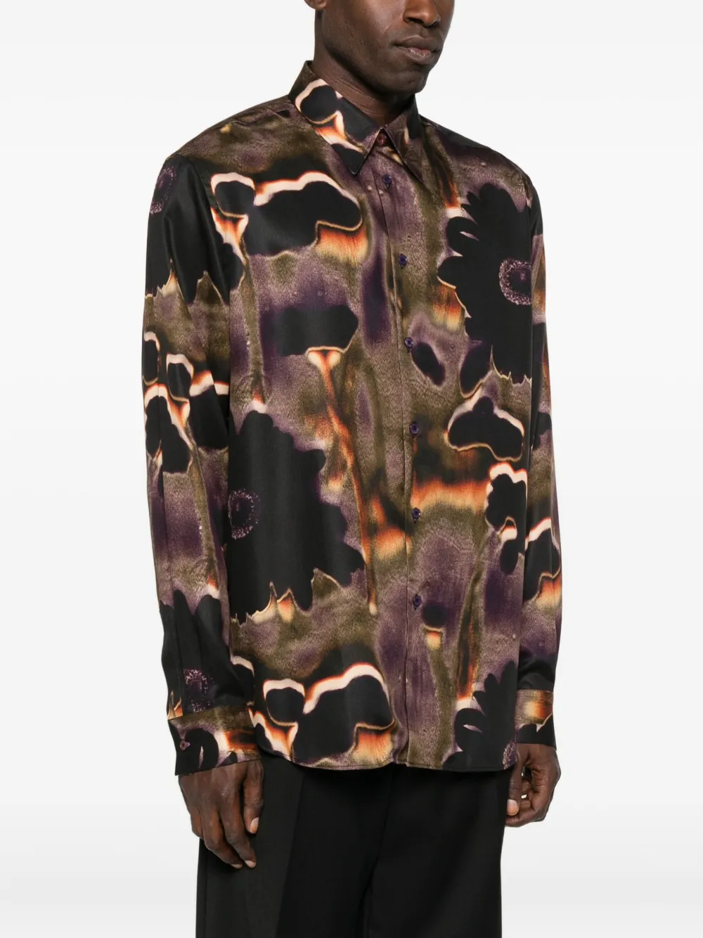 Paul Smith Overhemd met bloemenprint Bruin