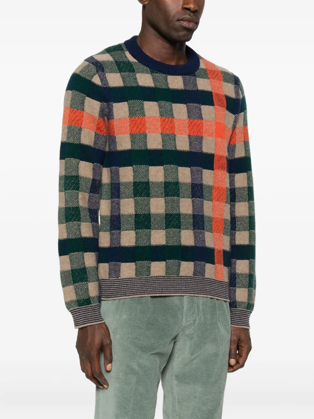 Paul Smith Geruite trui Beige