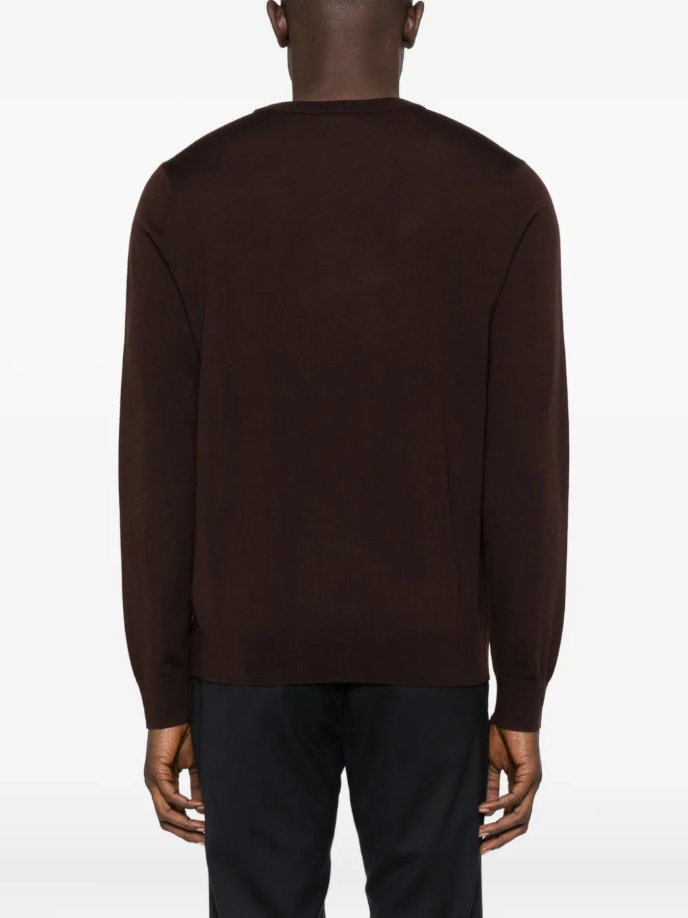 Paul Smith Round-neck Wool Sweater In Brown
