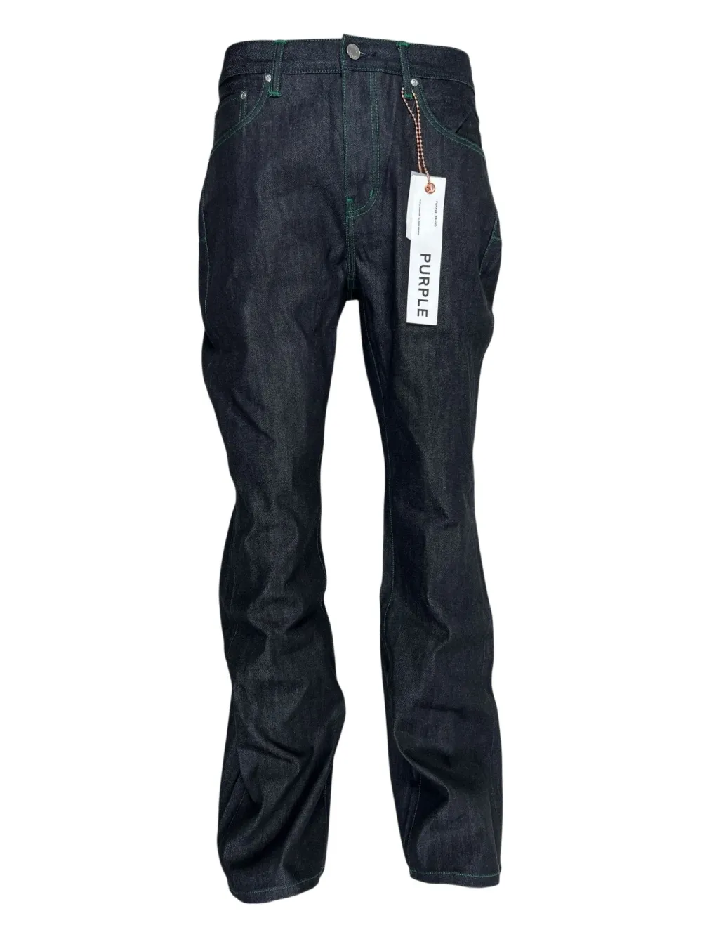 Purple Brand Contrast-stitch Bootcut Jeans In Blue