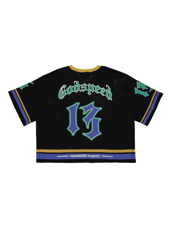 Godspeed スカルデザイン Tシャツ GODSPEED First Down スカルプリント Tシャツ | ブラック