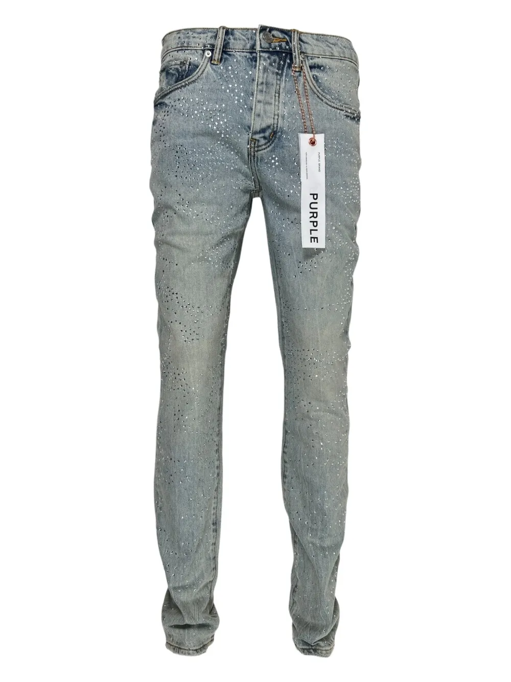 Purple Brand Atlin Blitz Rhinestone-embellished Jeans In Blue