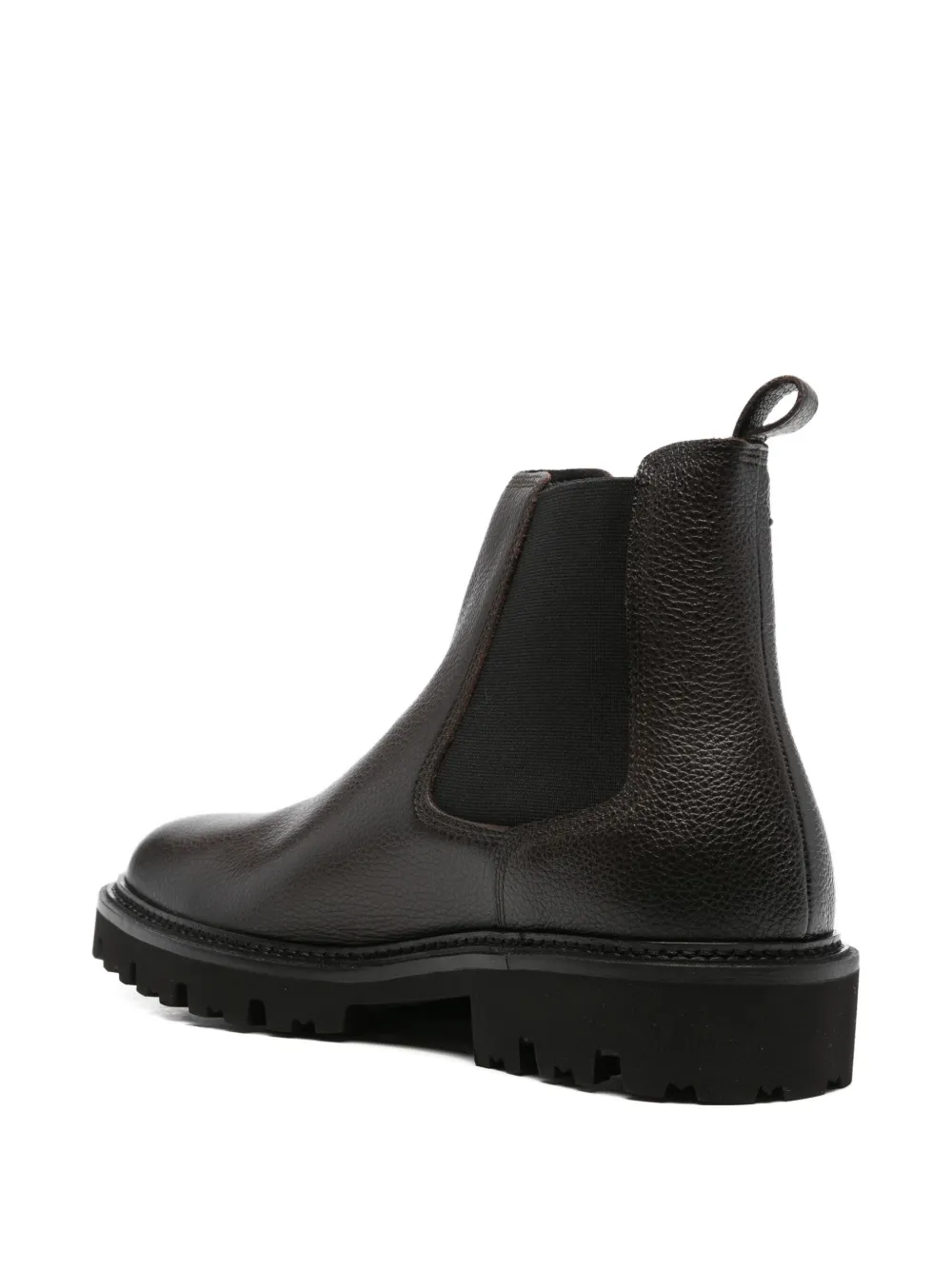Hugo Boss Leather Chelsea Boots In Brown