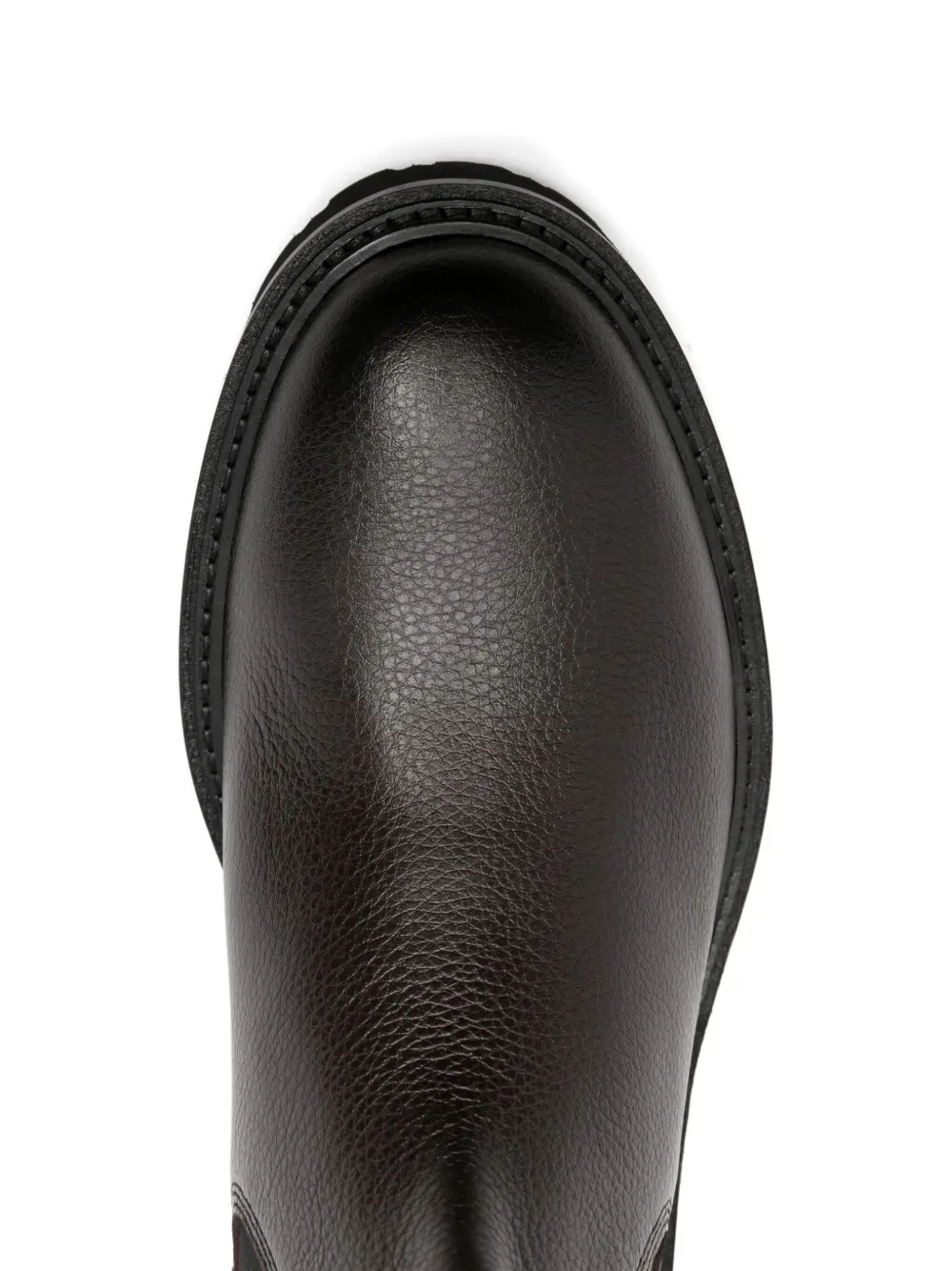 Hugo Boss Leather Chelsea Boots In Brown