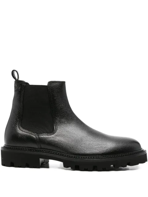 BOSS textured Chelsea boots
